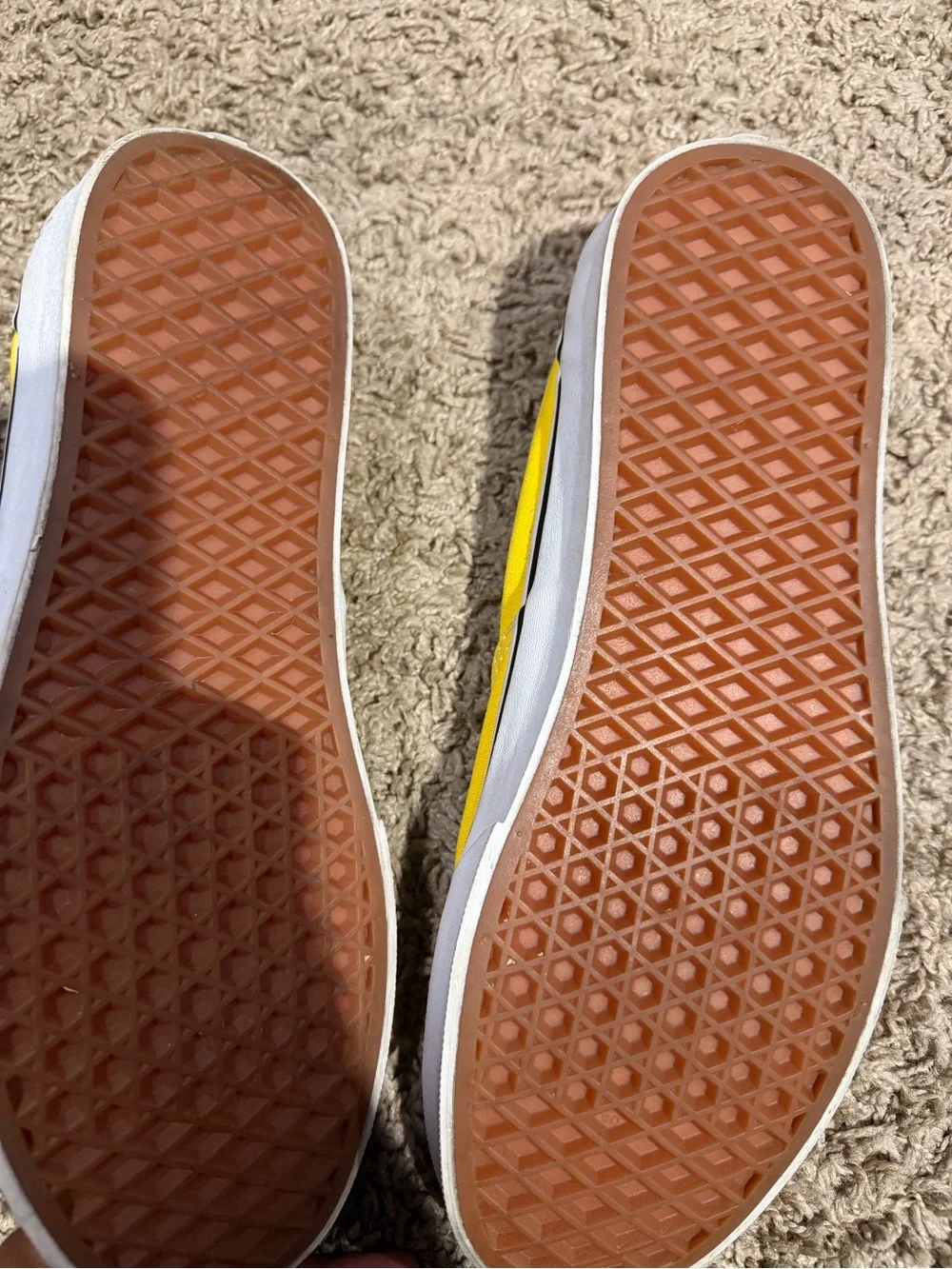 Vans Yellow Canvas Low Top Sneakers with White Laces